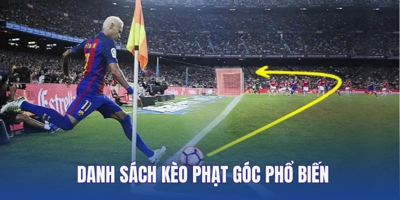 4 dạng cược phổ biến trong Corners